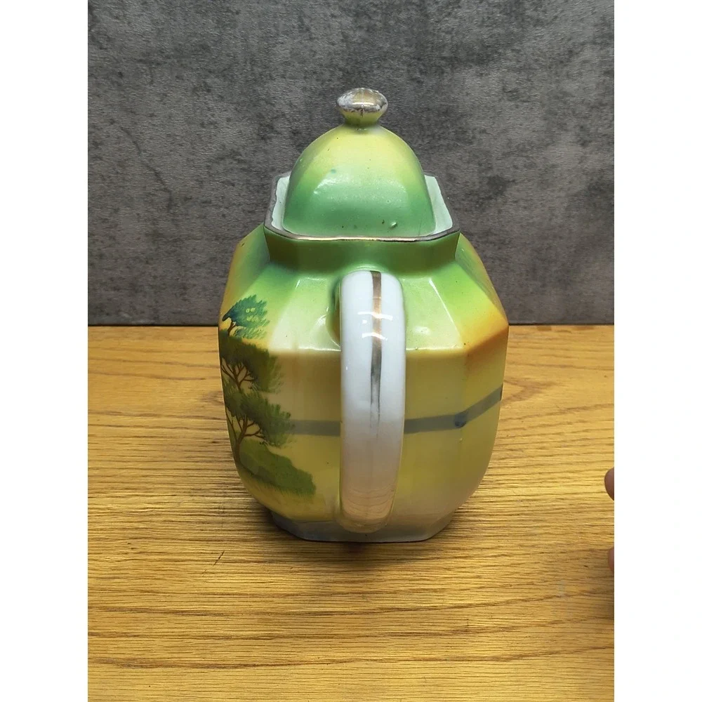 Vintage Hand Painted‎ Teapot Windmill Made in Japan